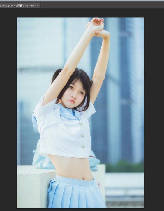 Photoshop调出人像夏季蓝色小清新效果,PS教程,PS家园网