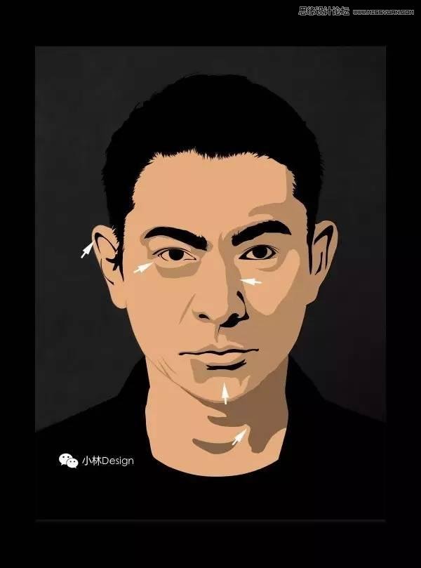 Photoshop快速把刘德华照片变成矢量效果,PS教程,PS家园网
