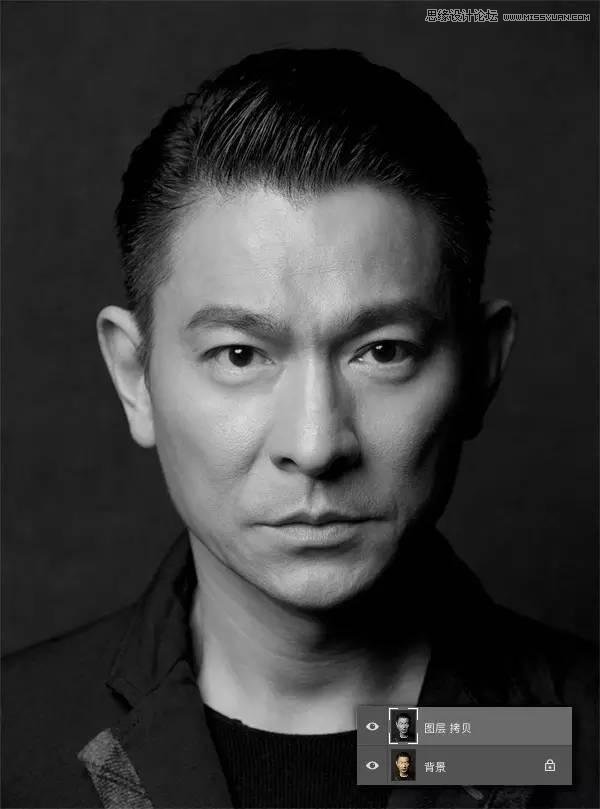 Photoshop快速把刘德华照片变成矢量效果,PS教程,PS家园网
