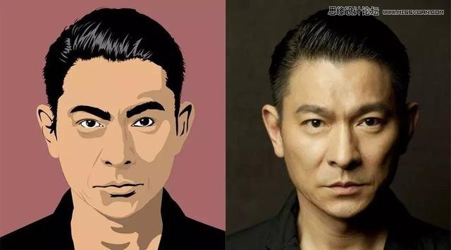 Photoshop快速把刘德华照片变成矢量效果,PS教程,PS家园网