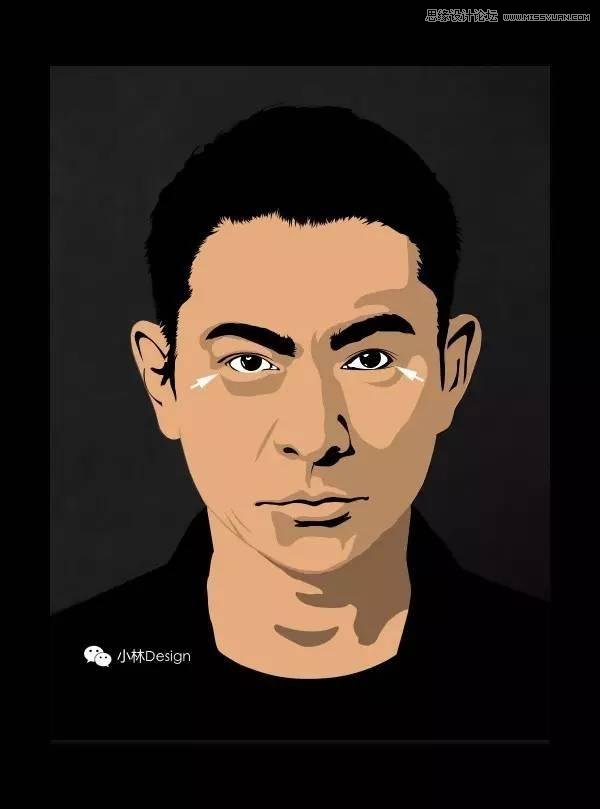 Photoshop快速把刘德华照片变成矢量效果,PS教程,PS家园网