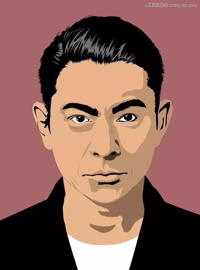 Photoshop快速把刘德华照片变成矢量效果,PS教程,PS家园网