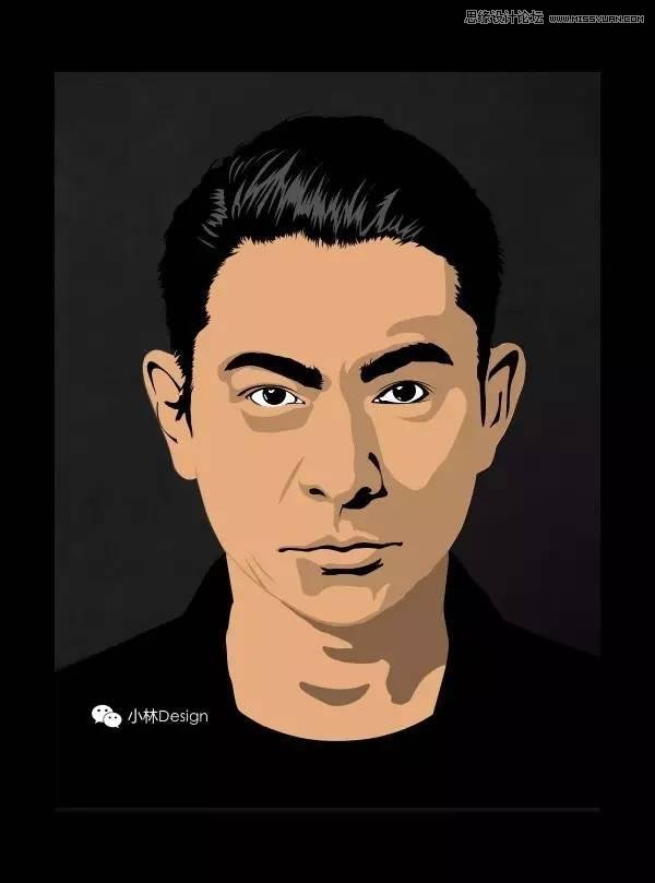 Photoshop快速把刘德华照片变成矢量效果,PS教程,PS家园网