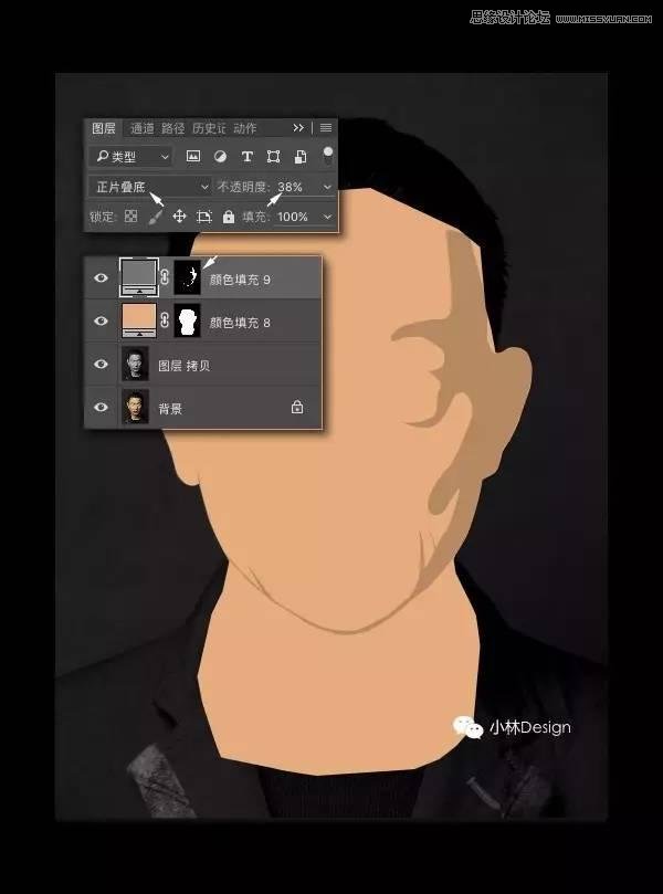 Photoshop快速把刘德华照片变成矢量效果,PS教程,PS家园网