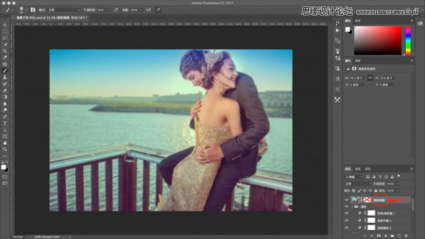 Photoshop调出复古风格外景婚纱照片,PS教程,PS家园网