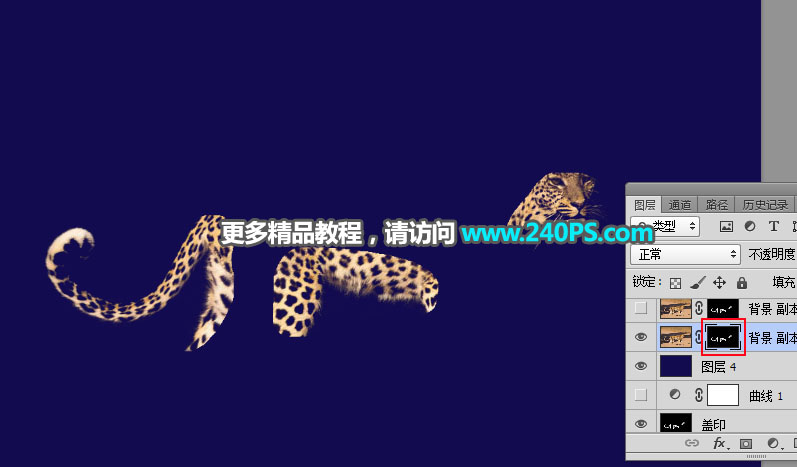 Photoshop巧用通道工具快速抠出豹子图像,PS教程,PS家园网