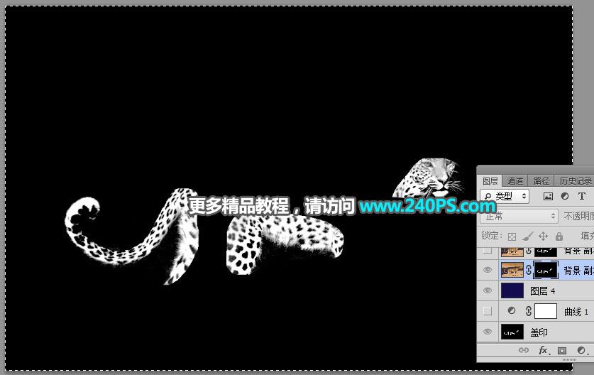 Photoshop巧用通道工具快速抠出豹子图像,PS教程,PS家园网