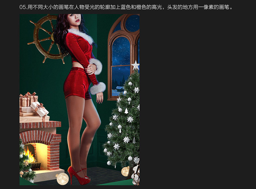 圣诞海报：用PS合成创意的圣诞节礼盒,PS教程,PS家园网