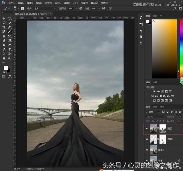 Photoshop给外景人像添加金色黄昏美景效果,PS教程,PS家园网