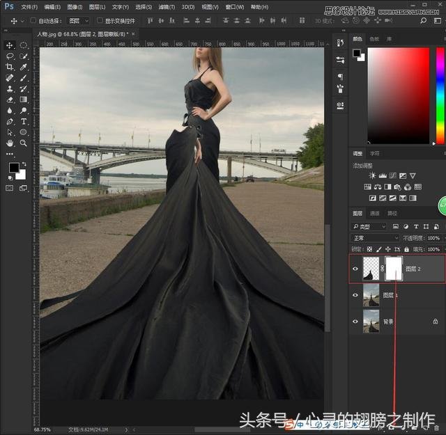 Photoshop给外景人像添加金色黄昏美景效果,PS教程,PS家园网