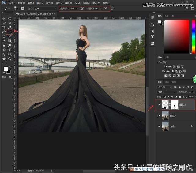 Photoshop给外景人像添加金色黄昏美景效果,PS教程,PS家园网