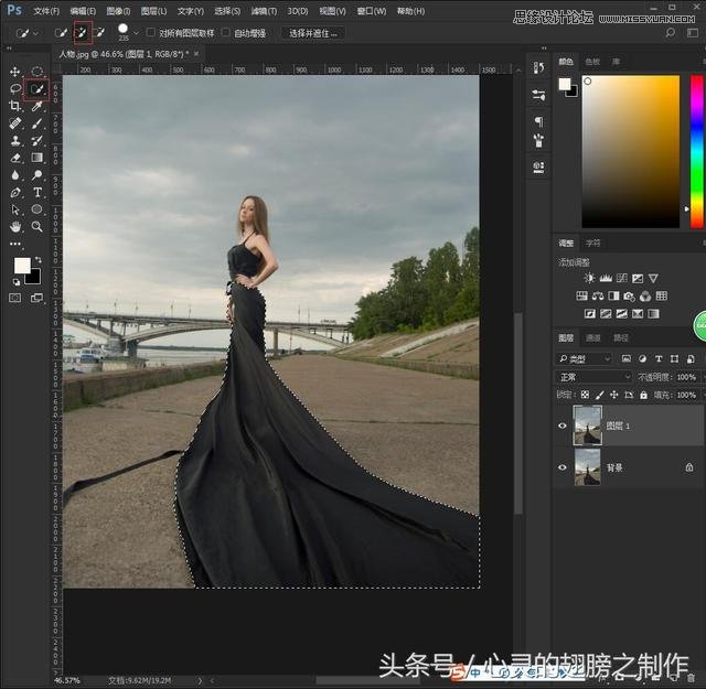 Photoshop给外景人像添加金色黄昏美景效果,PS教程,PS家园网