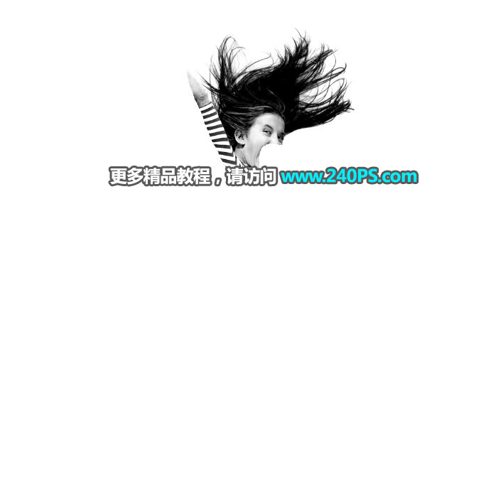 Photoshop抠出多发丝的跳跃美女人像,PS教程,PS家园网