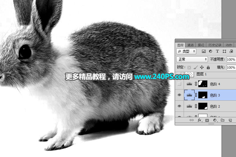 Photoshop使用钢笔和通道抠出兔子教程,PS教程,PS家园网