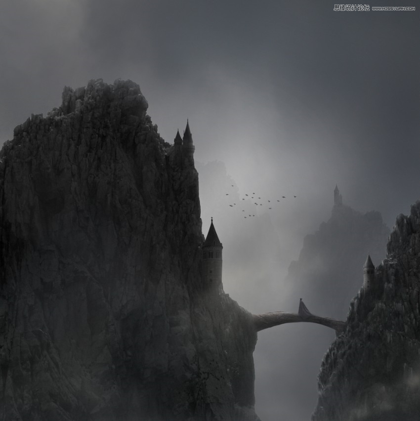 Photoshop制作唯美风格的迷雾风景照片,PS教程,PS家园网