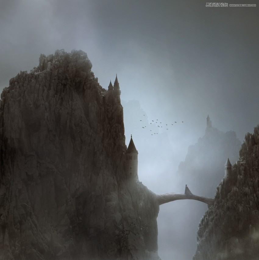 Photoshop制作唯美风格的迷雾风景照片,PS教程,PS家园网