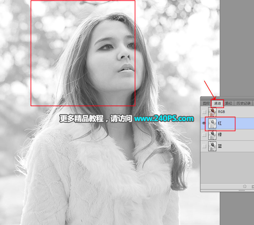 Photoshop抠出冬季光线不均匀的多发丝美女,PS教程,PS家园网