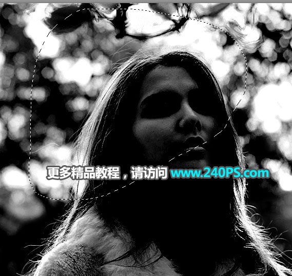Photoshop抠出冬季光线不均匀的多发丝美女,PS教程,PS家园网