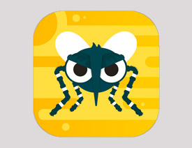 PS设计由蚊子组成的APP图标