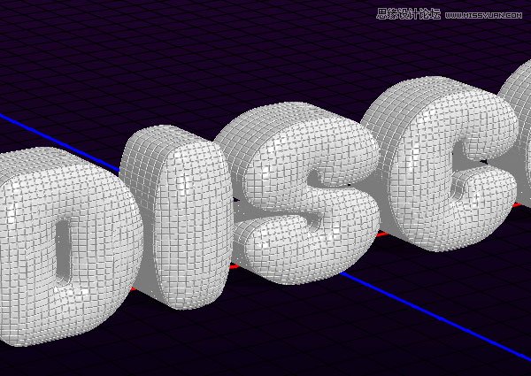 Photoshop巧用3D工具绘制绚丽的立体字,PS教程,PS家园网