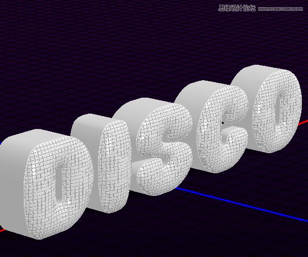 Photoshop巧用3D工具绘制绚丽的立体字,PS教程,PS家园网