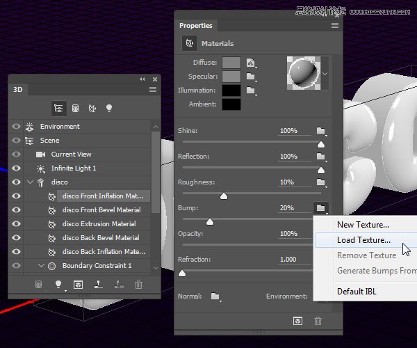 Photoshop巧用3D工具绘制绚丽的立体字,PS教程,PS家园网