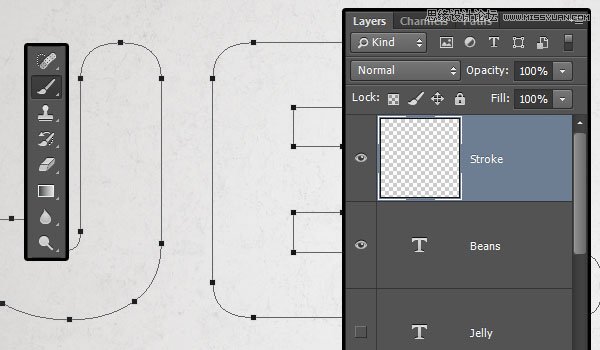 Photoshop制作由彩色豆子组成的创意艺术字,PS教程,PS家园网