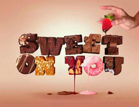 ps制作巧克力主题3D艺术字