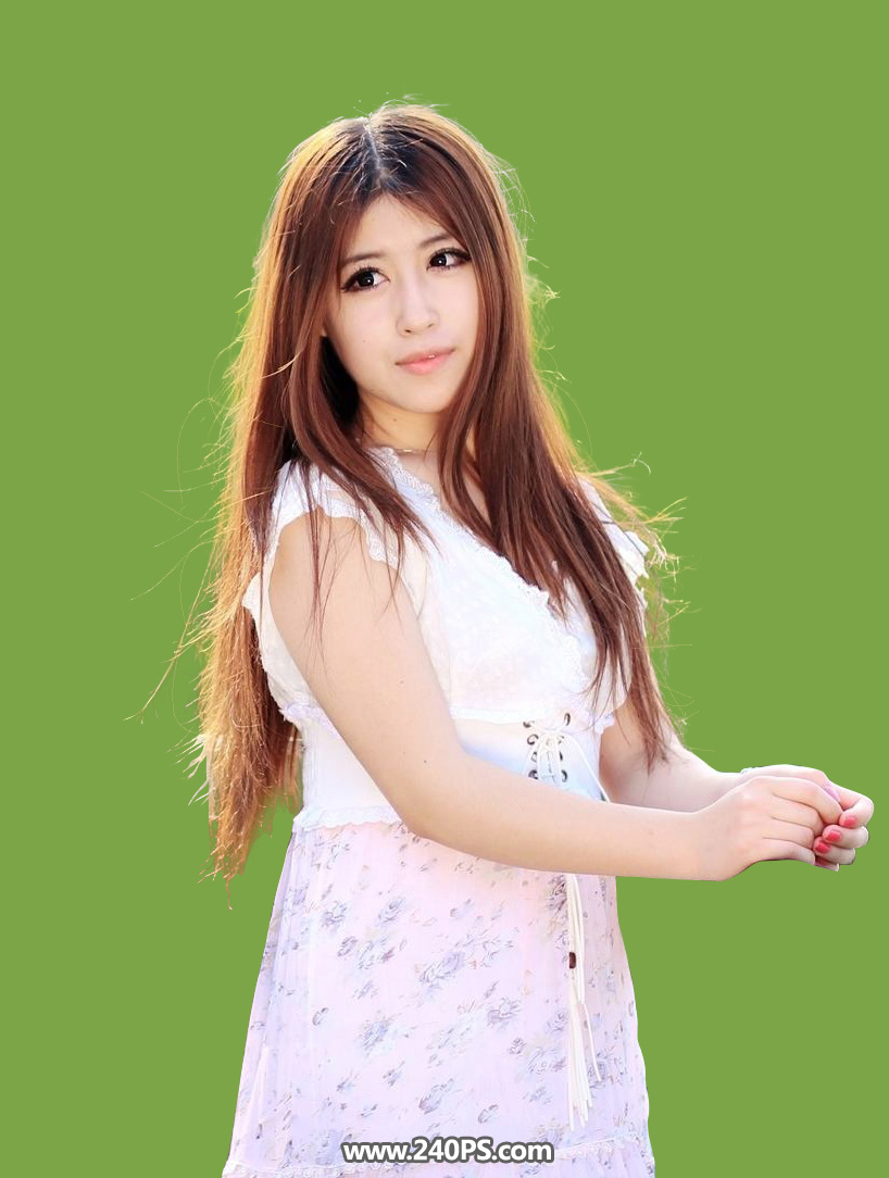 Photoshop抠出外景多细发丝的美女人像,PS教程,PS家园网