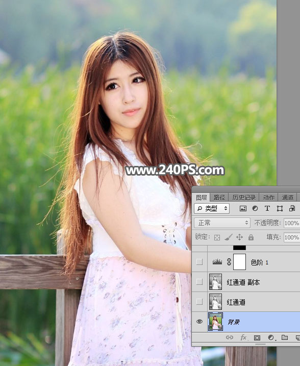 Photoshop抠出外景多细发丝的美女人像,PS教程,PS家园网