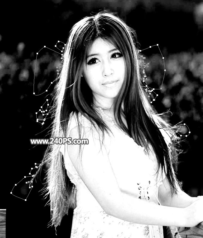 Photoshop抠出外景多细发丝的美女人像,PS教程,PS家园网