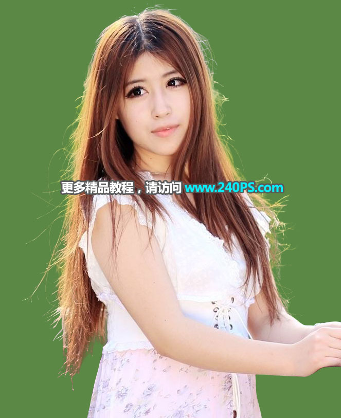 Photoshop抠出外景多细发丝的美女人像,PS教程,PS家园网