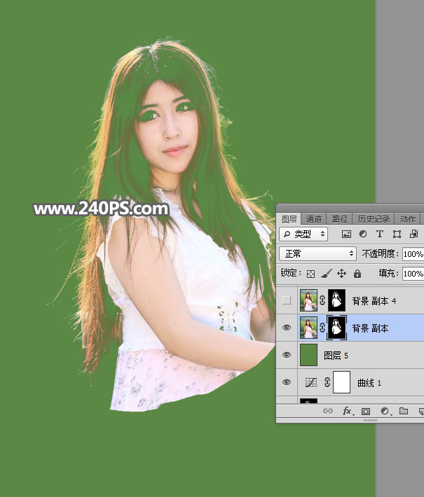 Photoshop抠出外景多细发丝的美女人像,PS教程,PS家园网