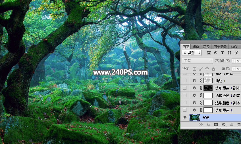 Photoshop合成森林中的天使美女唯美场景,PS教程,PS家园网
