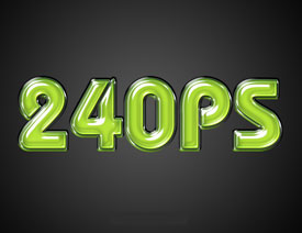 PS制作立体效果的绿色水晶艺术字