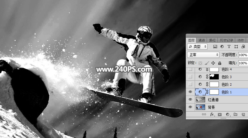 Photoshop快速的抠出冬季雪中运动的人物,PS教程,PS家园网