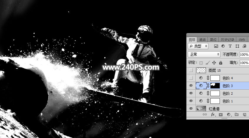 Photoshop快速的抠出冬季雪中运动的人物,PS教程,PS家园网
