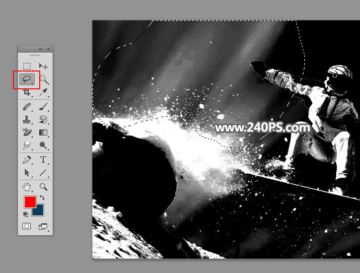 Photoshop快速的抠出冬季雪中运动的人物,PS教程,PS家园网