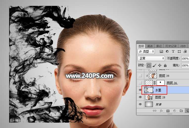 Photoshop详解人像头部被烟雾打散特效,PS教程,PS家园网