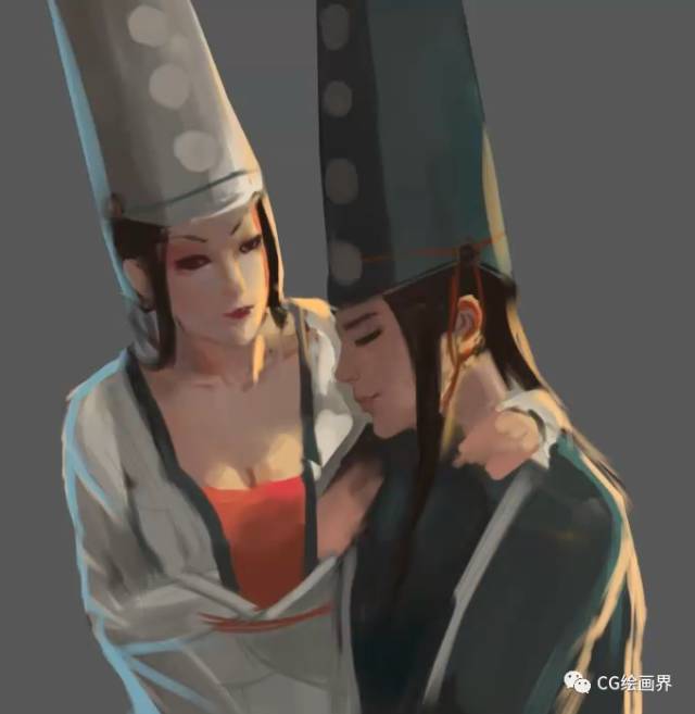Photoshop绘制另类风格的黑白无常插画,PS教程,PS家园网
