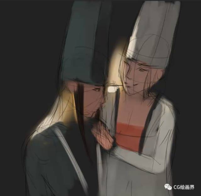 Photoshop绘制另类风格的黑白无常插画,PS教程,PS家园网