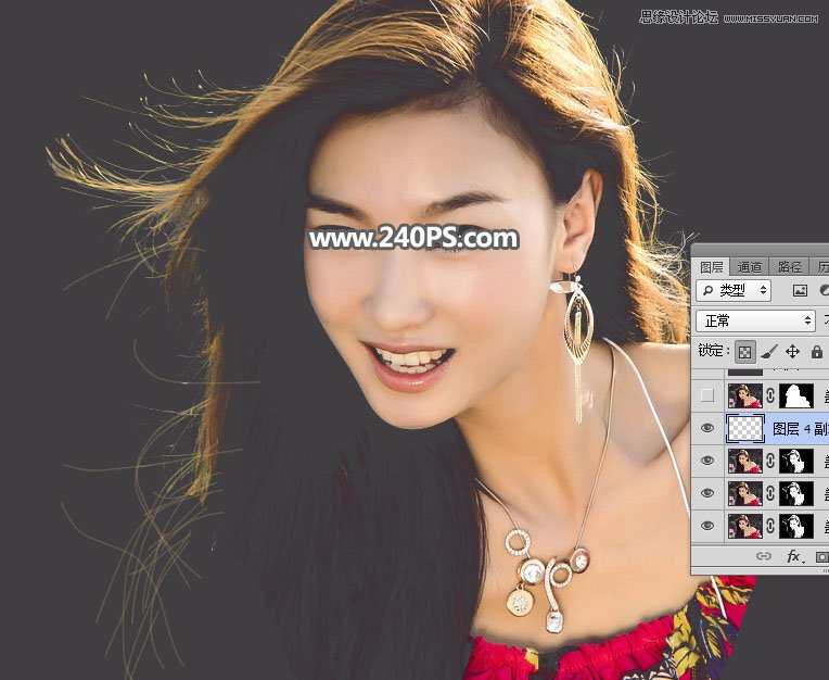 Photoshop快速抠出飘逸秀发的美女人像,PS教程,PS家园网