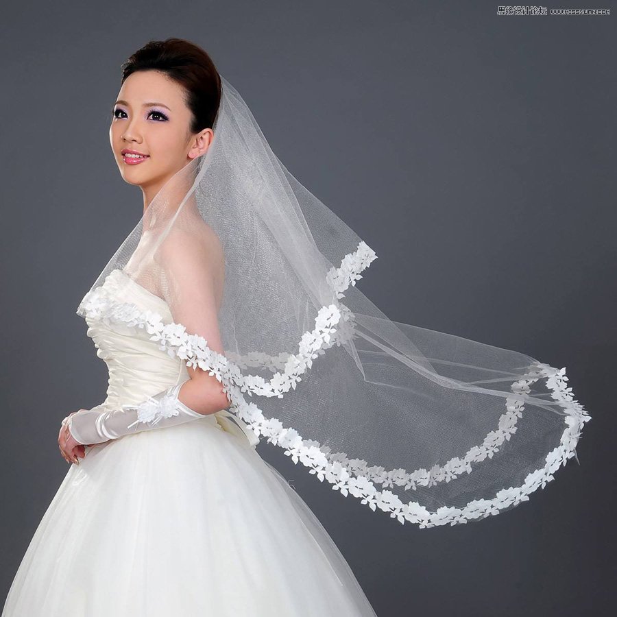 Photoshop使用通道工具抠出飘逸的透明婚纱照,PS教程,PS家园网