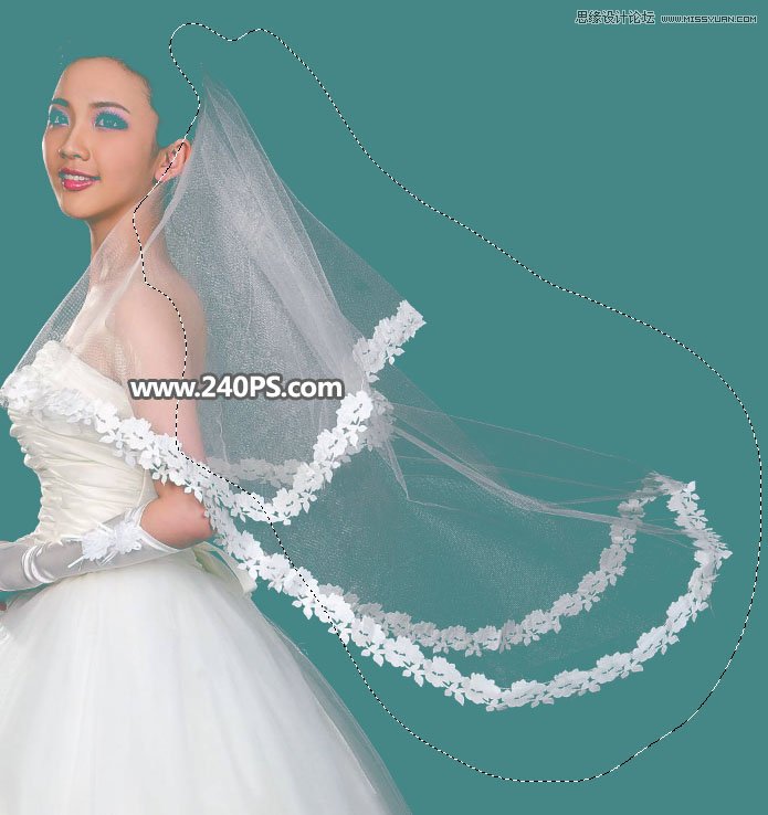 Photoshop使用通道工具抠出飘逸的透明婚纱照,PS教程,PS家园网