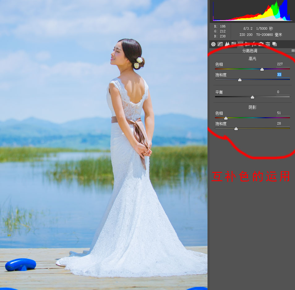 Photoshop调出外景婚片蓝色小清新艺术效果,PS教程,PS家园网