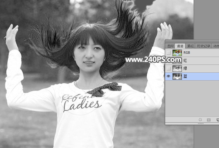 Photoshop抠出长发飘逸的美女人像,PS教程,PS家园网