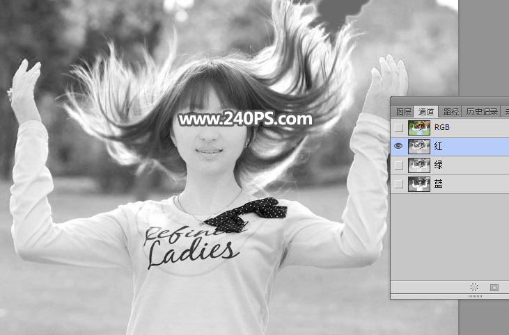 Photoshop抠出长发飘逸的美女人像,PS教程,PS家园网