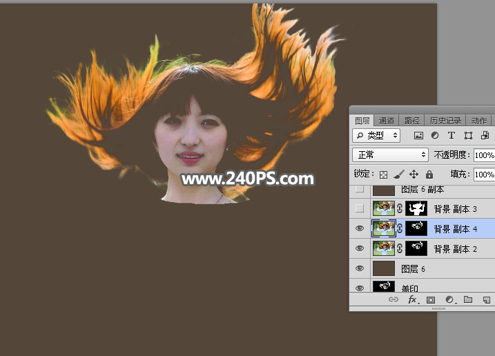 Photoshop抠出长发飘逸的美女人像,PS教程,PS家园网