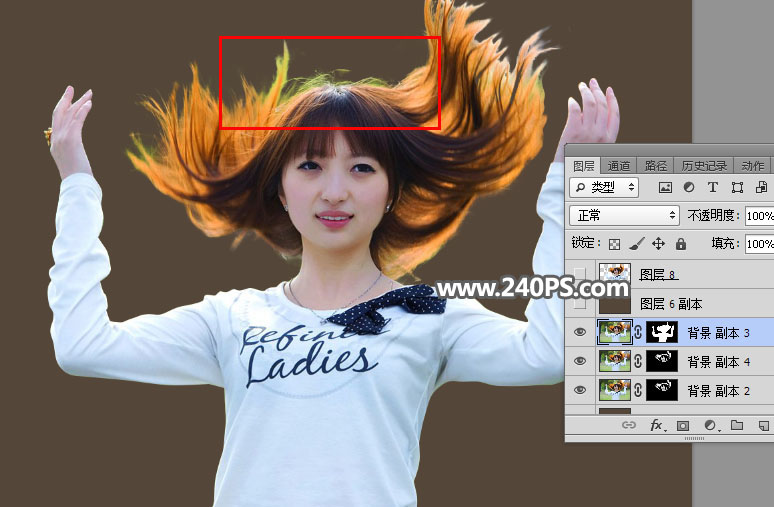 Photoshop抠出长发飘逸的美女人像,PS教程,PS家园网