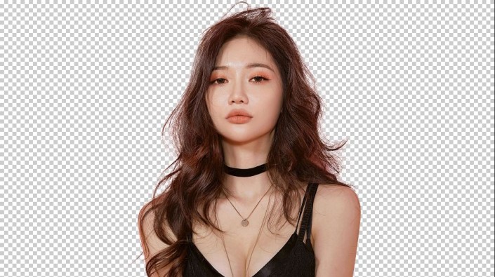 Photoshop使用通道工具给美女抠图